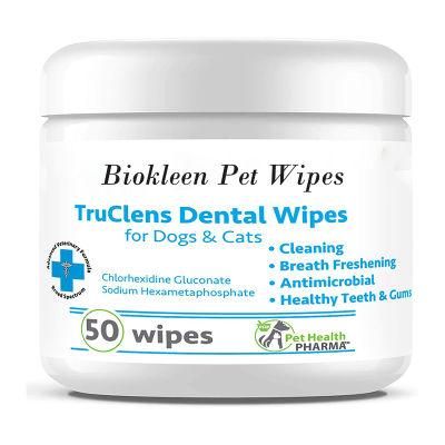Biokleen 50 Count Ketoconazole and Aloe Chlorhexidine Wipes for Cats and Dogs, Presoaked Textured Gentle Tear Stain Wipes