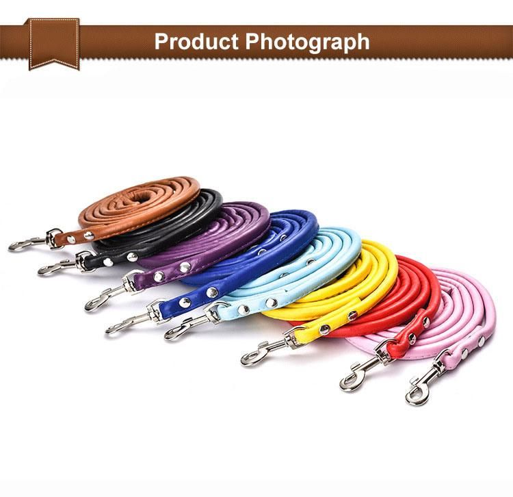 Fashion Multicolor Large Running Tracking Reflective Soft Handle PU Padded Rope Pet Dog Leash