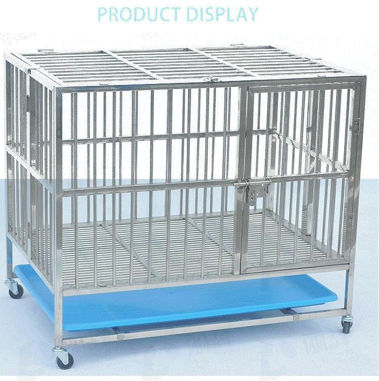 Wholesales Strong Metal Foldable Dog Crate with Wheels for Sales