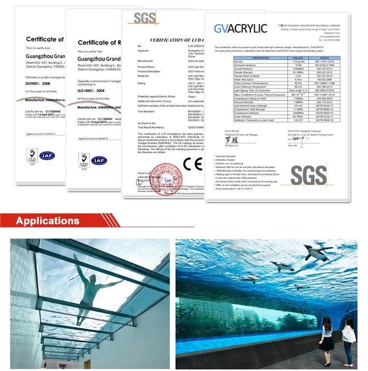 Large Circular Acrylic Fish Tank Thickness Acrylic Sheet for Aquarium