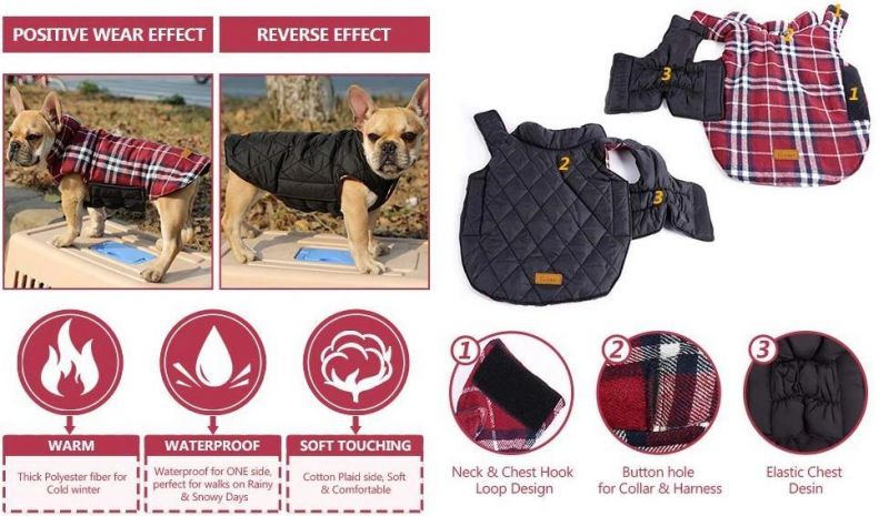 Easy Put on and off Dog Apparel Cold Weather Dog Jacket