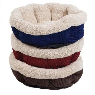 Large Round Dog &amp; Cat Bed with Interior Self-Warming Layer