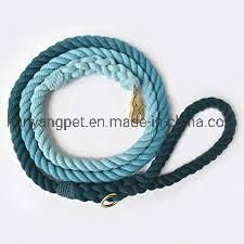Custom Colorful Cotton 100% Rope Dog Leash Rainbow Lead