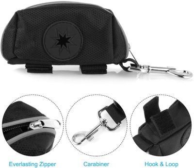 Durable Portable Pet Zippered Waste Bag Dispenser Dog Poop Bag Holder