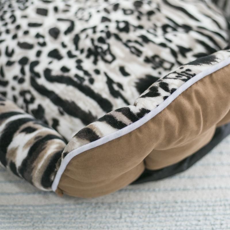 Fashion Pet Products Leopard Print Comfortable Sleep Cute Pet Four Seasons Available Kennel Pet Bed