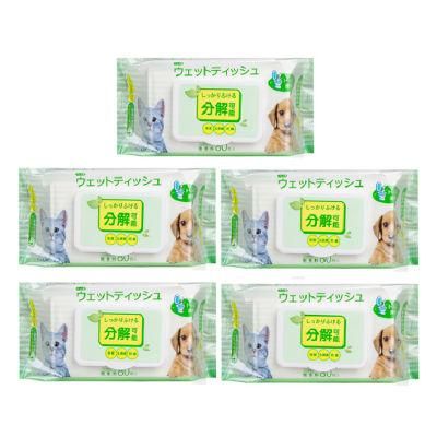 Biokleen OEM Custom Dog Cleaning Cotton Pure &amp; Natural Pet Wipe Biodegradable Pet Wet Wipes