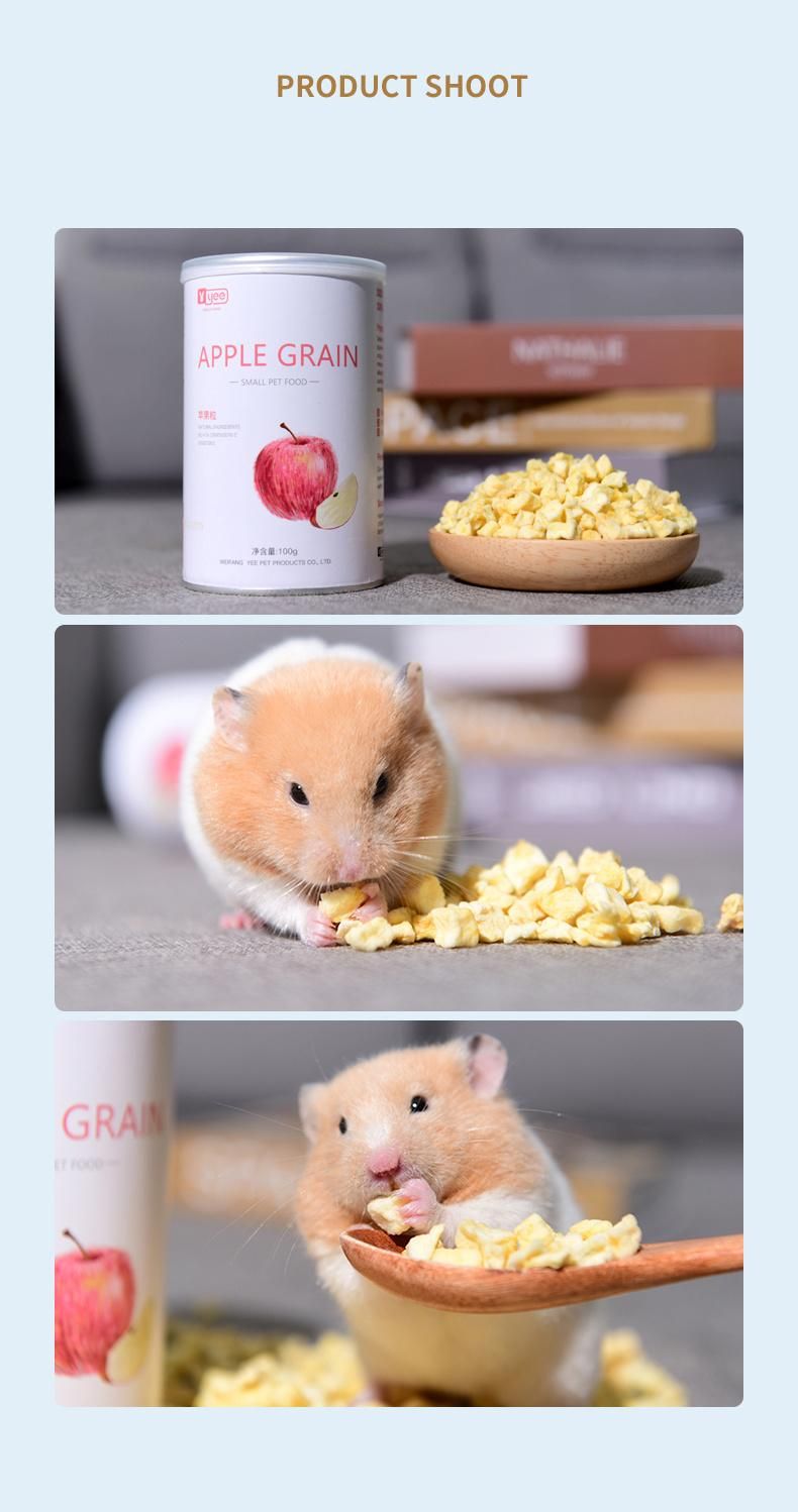 Yee Pet Food Freeze Dried Apple Hamster Nutrition Pet Snack