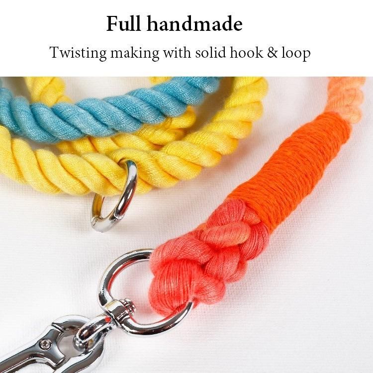 Full Handmade Eco Cotton Solid Loop Dog Rope Lead