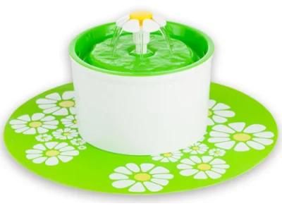 USB LED Automatic Electric Pet Water Fountain Dog/Cat Drinking Bowl with Clear Water Level Window