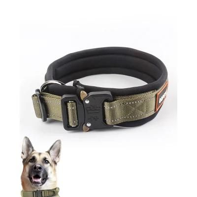 Tan Handle Heavy Duty Leash Collars Dogs Nylon Low Price Tactical Quick Release Dog Collar