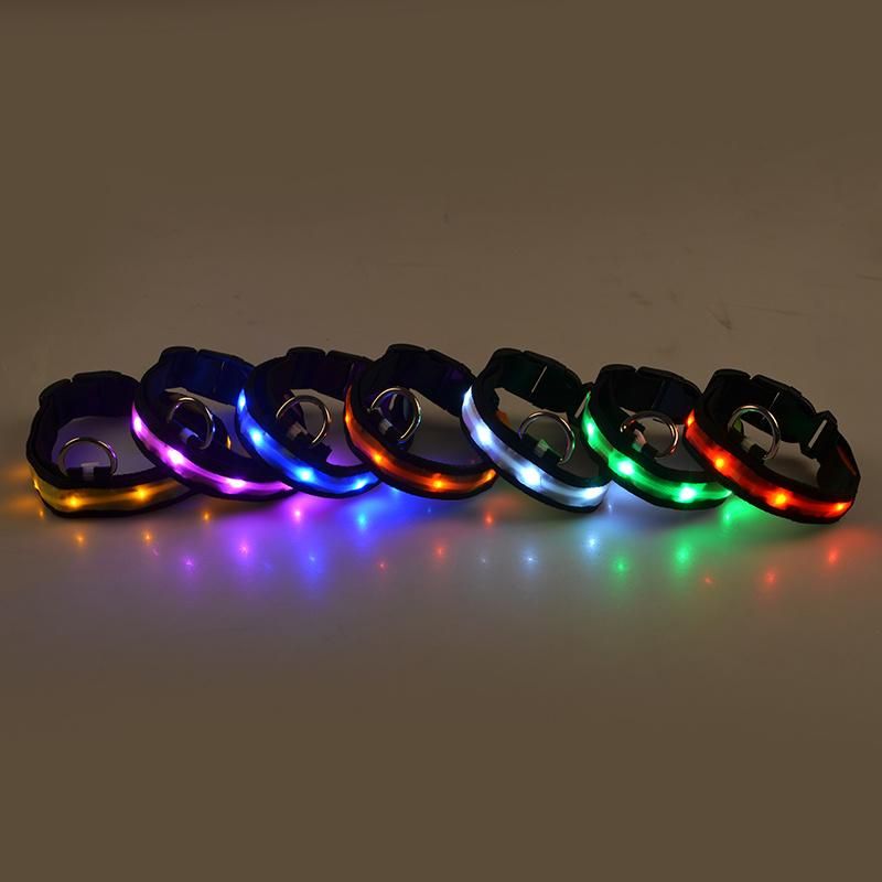 Nylon LED Pet Collar Night Safety Anti-Lost LED Dog Collar Pet Products