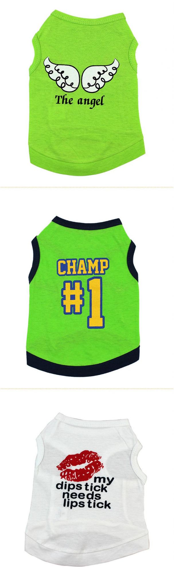 Polyester Pet Products Solid Color Clothes Dog Vest Thin Simple Design