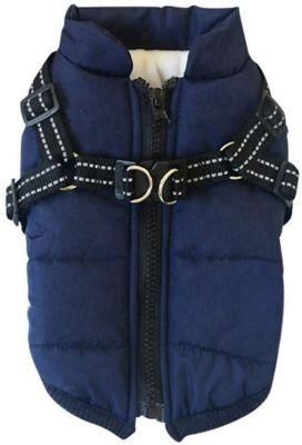 Zipper Dog Jacket Puppy Coat Small Dog Clothes Dog Coat with Reflective Harness