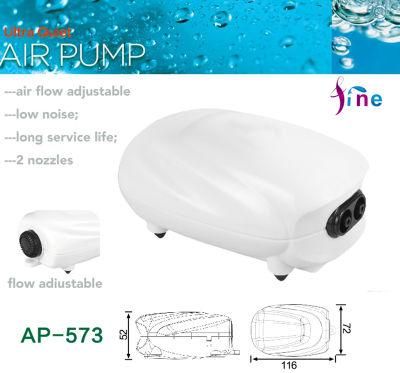 2 Nozzles Aquarium Air Pump with Air Flow Adjustable