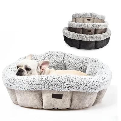 Self Warming Fleece Winter Pet Cushion Removable Cover Dog Bed