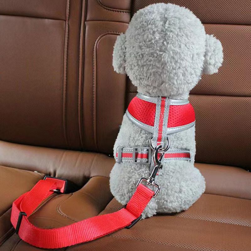 Adjustable Dog Car Safety Seat Belt Strap Durable Pet Car Seat Belt