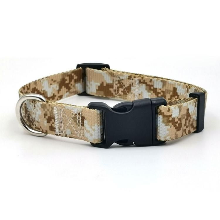 Printed Pet Collar Large Dog Collar Polyester Dog Leash