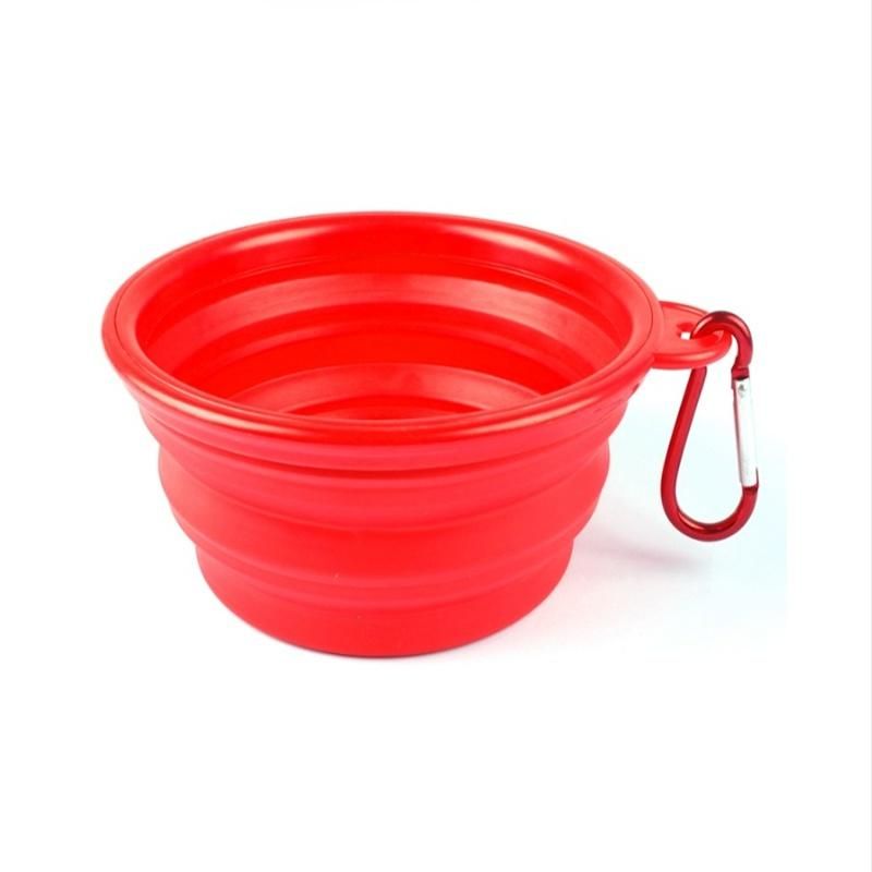 1PC Silicone Dog Bowl Silicone Folding Travel Bowl for Dog Pet Cat Food Water Feeding Pet Bowls