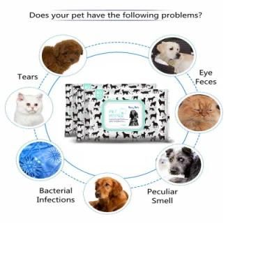 Disposable Eco-Friendly Non-Woven Pet Dog Wet Grooming Wipes