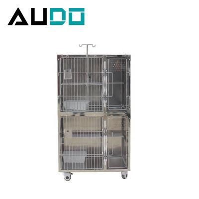 APC-03 Stainless Steel Cage with Wheels Anti Rust Cage for Dog&Cat