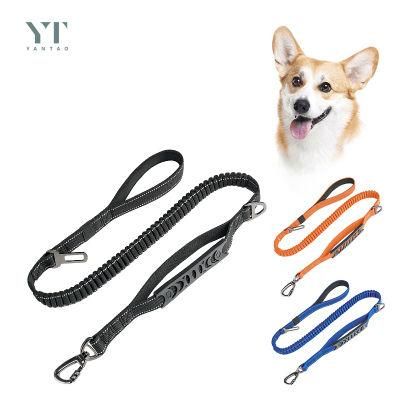 Custom Heavy Duty Pet Training Safety Mixed Colors Dog Lead Reflective Nylon Bungee Tactical Dog Leash