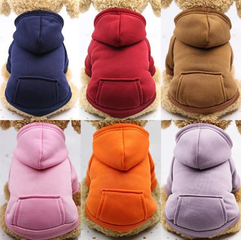 New Arrival Fashionable Cotton, Solid Color Teddy Sports Hoodie Dogs Jacket Coat Apparel Pet Clothes