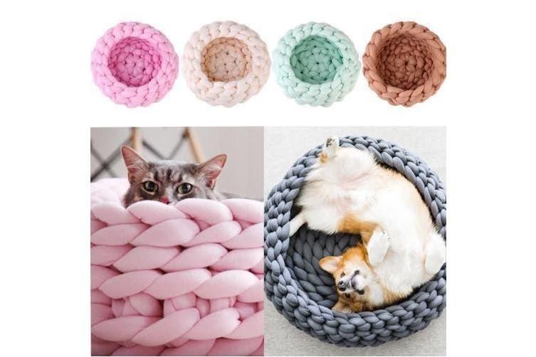 Chunky Knit Pet Bed for Dogs or Cats
