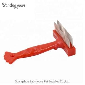 Made in China Red Massage Pet Grooming Brush Comb