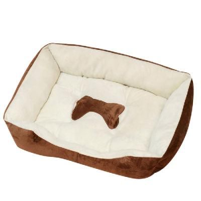 Rectangle Washable Sleeping Puppy Bed Orthopedic Pet Sofa Bed