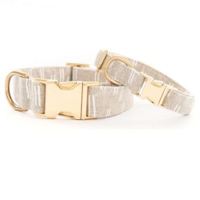 100% Natural Hemp Dog Collar with Metal Buckle for Pet Dogs
