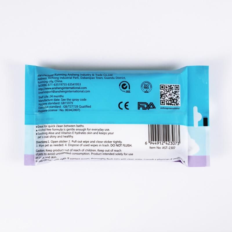 Pet Wipes Puppy Cat Dog Hair and Skin Cleaning Wipes