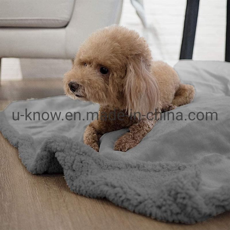 60 X 40 Inch Hot Sale High Quality Luxury Pet Blanket Washable Durable Solid Color Waterproof Pet Blanket