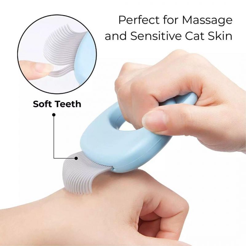 Removal Massaging Shell Comb Soft Deshedding and Shedding Matted Fur Remover Massage Cat Comb