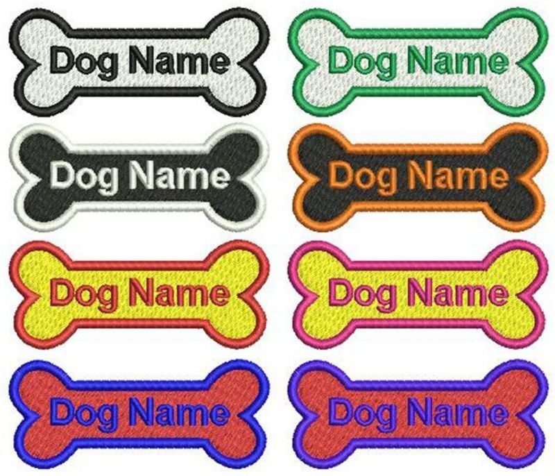 2 Pieces of The Custom Personalized Embroidered Dog Harness Patches Hook Fastener, Shirt, Hat Morale Name Patch, Size Is 4" X1"