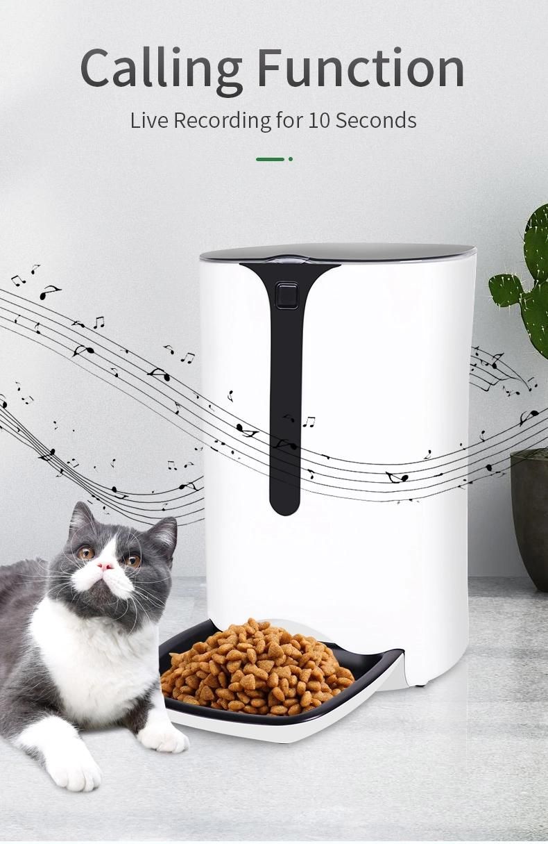 6L Dog Automatic Pet Feeder Smart Pet Dispenser Pet Food Dispenser with Recording