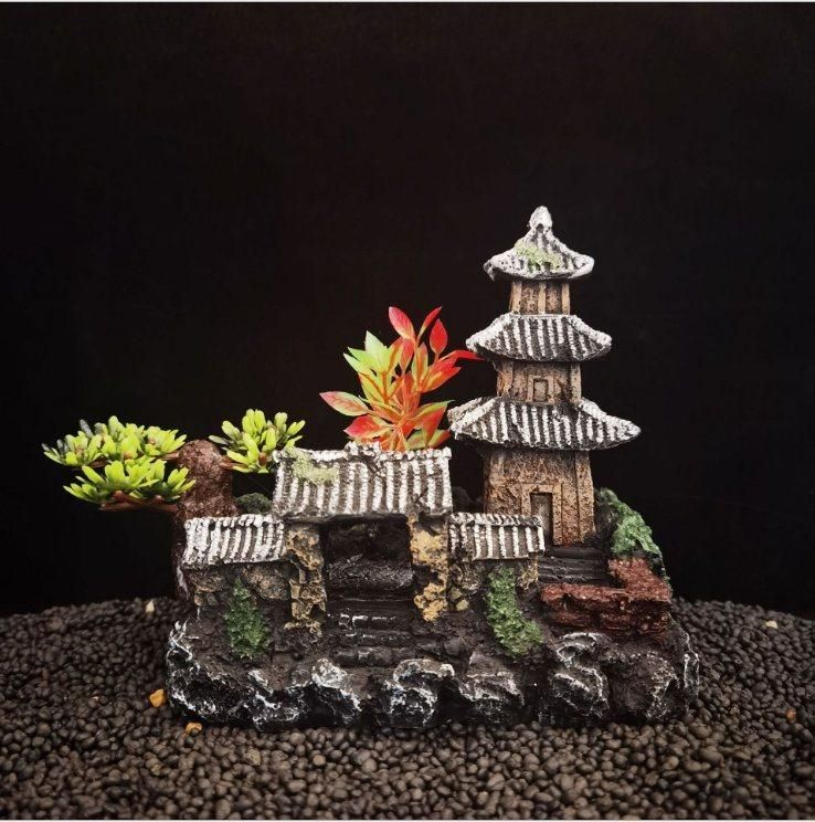 Realistic Craft Faux Classic Resin Castle Aquarium Ornament