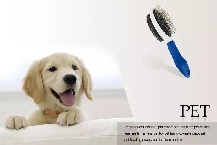 Double Side Shedding Comb with Plastic Handle Dog Massage Tool Pet Grooming Brush