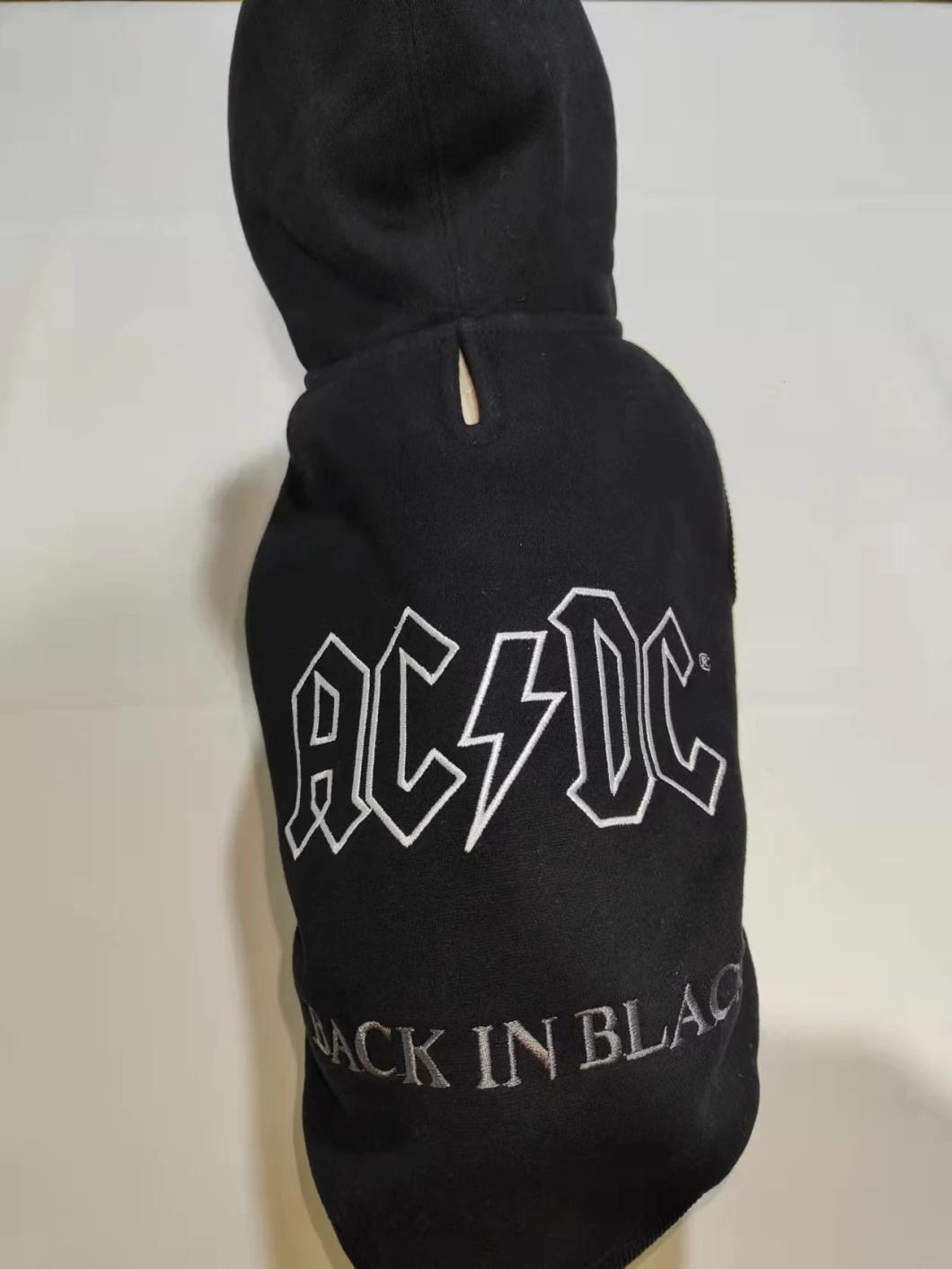 Back in Black Fashion Designer Dog Clothes Dog Coat Hoodie Pet Products