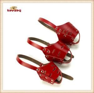 Adjustable Cow Leather Muzzle for Dog (KC00742)