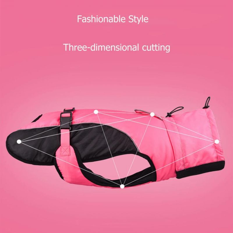 Adjustable High-Necked Pet Coat for Large Dog Warm Dog Clothes