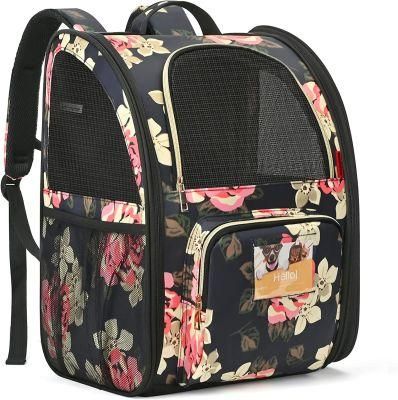 Printing Cat Backpack Carrier Backpack Ventilated Small Dogs Carrier Backpack Collapsible Pet Bag
