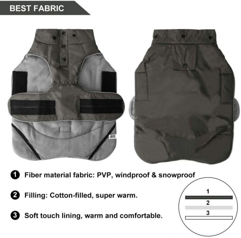 Reflective Windproof Snowproof Winter Padded Vest Dog Clothes
