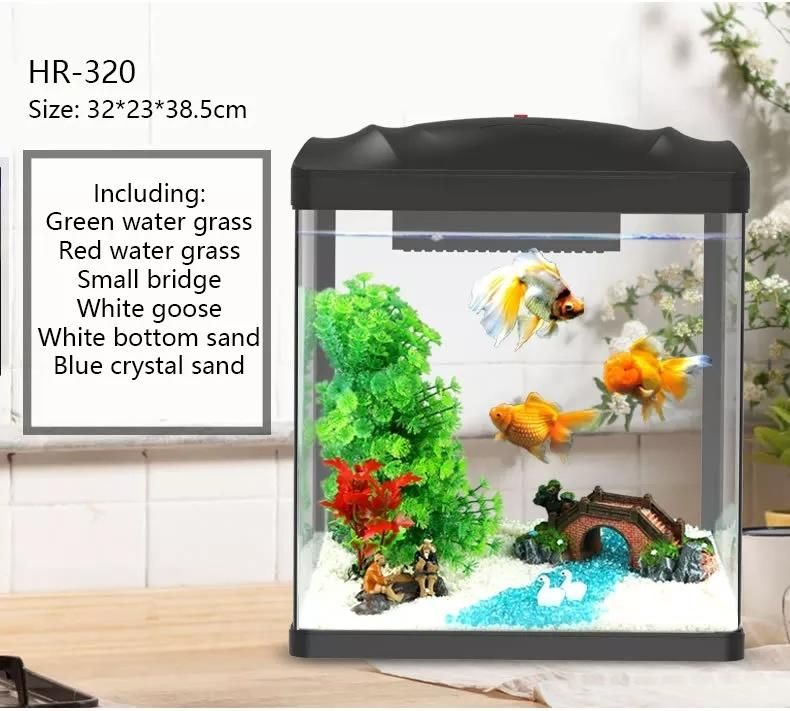 Wholesale Decorative Mini Glass Aquarium Tank with T5 Light