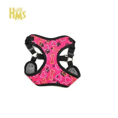 Hot Sale Adjustable Mesh Soft Cushion Custom Printed Dog Harness/Breathable/Wholesale