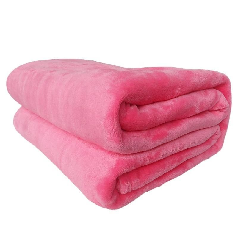 Solid Color Flannel Blanket Autumn Home Office Available Pet Blanket