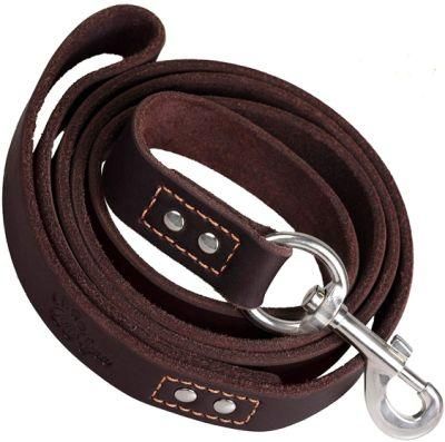 Strong and Soft Leather Leash for Large Dogs