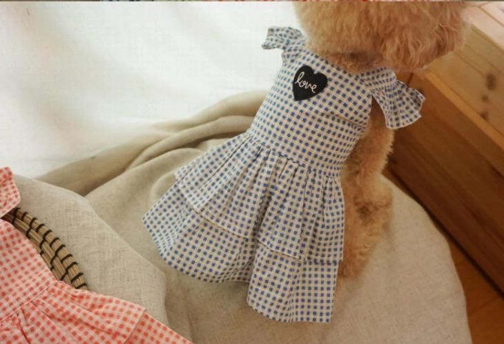 Cute Polka DOT Ribbon Cozy Sleeveless Dog Shirt Sundress Pet Dog Dress