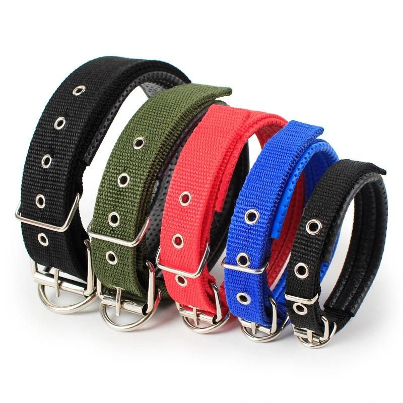 Personalized Lettering Reflective Anti Stray Solid Color Pin Buckle Pet Dog Collar//