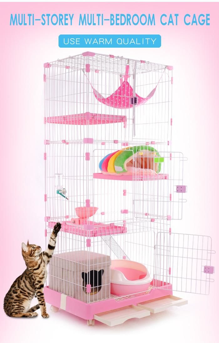 Customize OEM ODM 3 Layer Cheap Plastic Durable Pet Cage