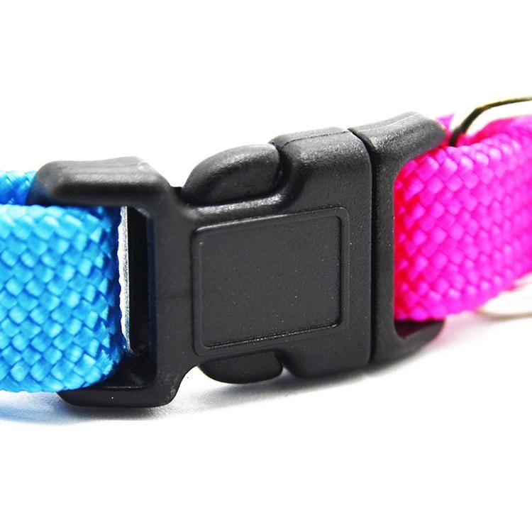 Wholesale Designer Dual Color Dog Collars Cute Adjustable Colorful Pet Dog Cat Collars with Breakaway Bells Double Color Pet Collar for Kitty Puppy